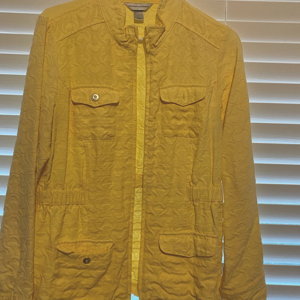 Yellow fall jacket Christopher & banks